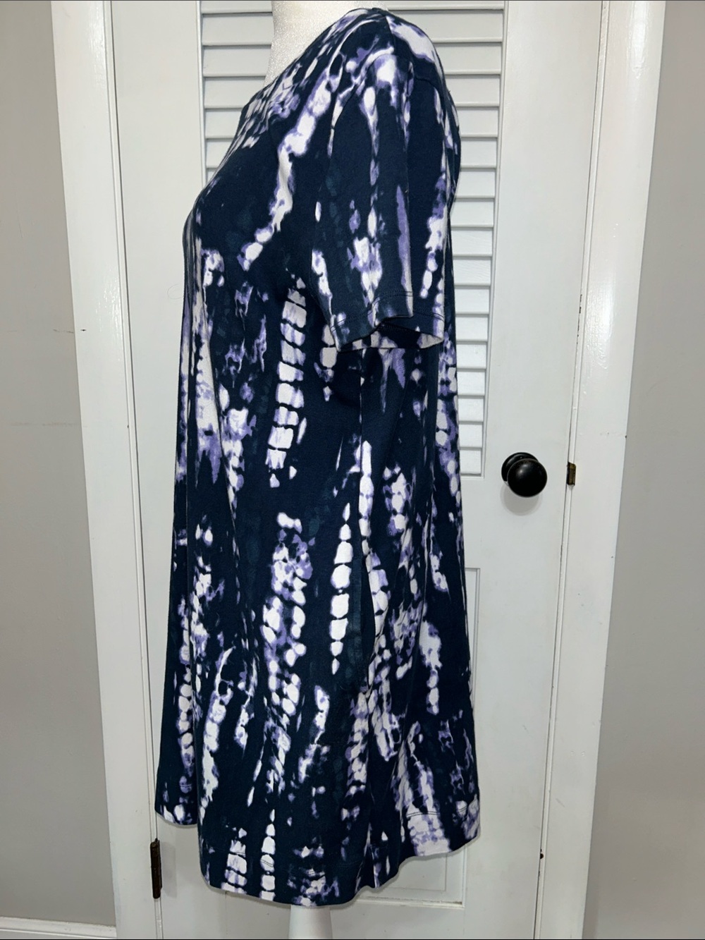 Ellen Tracy Indigo tie-dye T-shirt Dress Size XL - Picture 4 of 8